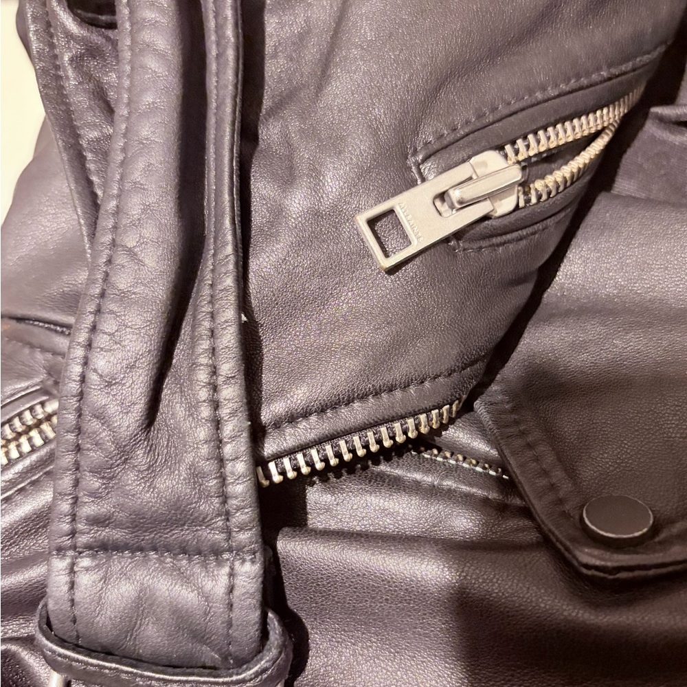ALLSAINTS BALFERN LEATHER BIKER JACKET SIZE 10 - Picture 7 of 12